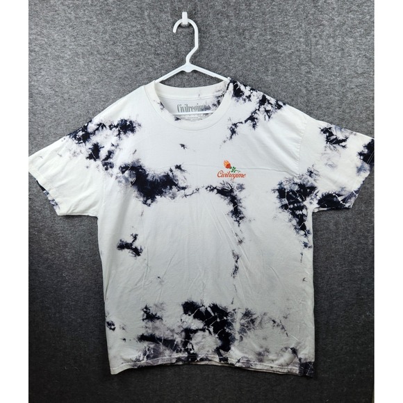 Civil Regime Oversized XL T-Shirt Flame Rose Tie Dye Graphic Print SS Men's Tee - Picture 1 of 7